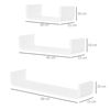 Set De 3 Estanterías Flotantes De Mdf Homcom 60/45/30x15x10 Cm-blanco