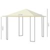 Carpa Cenador De Acero Poliéster 300x300x260 Cm - Outsunny. Crema