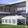 Carpa De Jardín De Acero Pe 800x400x280 Cm-outsunny. Blanco