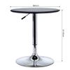 Mesa De Bar Regulable En Altura Moderna De Pvc Homcom 63x93cm - Negro