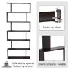 Estantería Librería 6 Estantes De Melamina Homcom 80x24x191cm - Negro