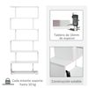 Librería 6 Estantes Forma S De Melamina Homcom 80x24x191 Cm - Blanco