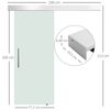 Puerta Corredera De Vidrio Aluminio Homcom 200x213 Cm - Transparente