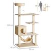 Árbol Para Gatos De Fibra De Bambú, Felpa 70x40x152 Cm - Pawhut.beige