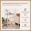 Árbol Para Gatos De Fibra De Bambú, Felpa 70x40x152 Cm - Pawhut.beige