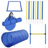 Set Entrenamiento De Pe Poliéster 60x60x148cm - Pawhut. Azul Amarillo