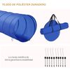 Set Entrenamiento De Pe Poliéster 60x60x148cm - Pawhut. Azul Amarillo