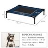 Cama Elevada Perros De Tela Oxford Acero 76x61x18cm-pawhut. Azul