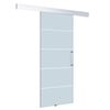 Puerta Corrediza De Vidrio Seguridad Homcom 200x213 Cm - Transparente