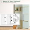 Puerta Corrediza De Aleación De Aluminio Vidrio Homcom 200x213 Cm