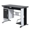 Mesa De Ordenador De Mdf Metal Homcom 100x52x75 Cm - Negro Y Plata