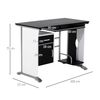 Mesa De Ordenador De Mdf Metal Homcom 100x52x75 Cm - Negro Y Plata