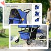 Cochecito Para Mascotas De Tela Oxford Acero 75x45x97 Cm-pawhut.azul