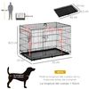 Transportín De Perros De Abs Acero 92x57x62,5 Cm-pawhut. Negro