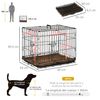 Jaula De Metal Para Perros De Acero Abs Pp 60x43x49,5cm-pawhut.negro