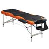 Cama De Masaje De Pu Aluminio Homcom 185x60x82 Cm - Negro Y Naranja