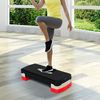 Tabla De Step Ajustable Fitness Homcom Plástico 68x29x10-15cm, Rojo