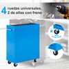 Carro Caja De Herramientas De Acero Homcom 61,5x33x82,5 Cm - Azul