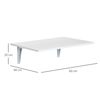 Mesa Plegable De Pared De Mdf Metal Homcom 60x40x20 Cm-blanco