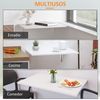 Mesa Plegable De Pared De Mdf Metal Homcom 60x40x20 Cm-blanco