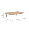 Mesa Plegable De Pared De Mdf Metal Homcom 60x40x20 Cm-natural