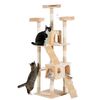 Árbol Para Gatos De Aglomerado Felpa Sisal 49x49x173cm - Pawhut.beige