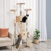 Árbol Para Gatos De Aglomerado Felpa Sisal 49x49x173cm - Pawhut.beige