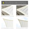 Toldo Vela Rectángulo De Tela De Poliéster 4x6 M - Outsunny. Crema