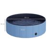 Piscina Plegable Para Perros De Pvc, Madera Ø100x30 Cm-pawhut. Azul