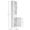 Mueble Armario Columna Multiusos De Mdf Homcom 34x24x170 Cm - Blanco