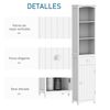 Mueble Armario Columna Multiusos De Mdf Homcom 34x24x170 Cm - Blanco