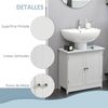 Mueble Para Debajo Del Lavabo Baño De Mdf Homcom 60x30x60 Cm - Blanco