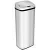 Cubo De Basura 50l De Abs Acero Inoxidable Homcom 33x25x84 Cm - Plata