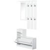 Conjunto De Muebles De Entrada De Melamina Homcom 90x10x102 Cm-blanco