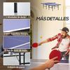 Mesa De Ping Pong Plegable Con Red Homcom Mdf Acero, 152,5x274x76 Cm