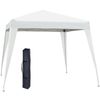 Carpa Plegable De Tela Oxford Y Acero 2,4x2,4x2,5m - Outsunny. Blanco