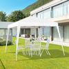 Carpa Plegable De Tela Oxford Y Acero 2,4x2,4x2,5m - Outsunny. Blanco