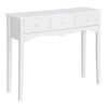 Mueble Mesa Recibidor Con 3 Cajones De Mdf Homcom 100x32x85 Cm-blanco