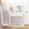 Mueble Mesa Recibidor Con 3 Cajones De Mdf Homcom 100x32x85 Cm-blanco