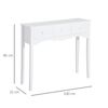 Mueble Mesa Recibidor Con 3 Cajones De Mdf Homcom 100x32x85 Cm-blanco