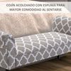 Taburete Pie De Cama De Madera Espuma Homcom 132x45,5x58cm-estampado