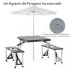 Mesa Maleta De Camping Outsunny Aleación De Aluminio Pp,136x84,5x66cm