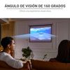 Pantalla Del Proyector De Tela Y Metal Homcom 171x130 Cm Blanco