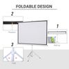 Pantalla Para Proyector De Plástico Y Metal Homcom 171x131 Cm Blanco