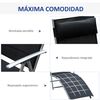 Tumbona Plegable De Textliene Metal 137x63,5x100,5 Cm-outsunny. Negro