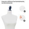 Maniquí Femenino Costura De Espuma Pino Metal Homcom 38x168cm- Blanco