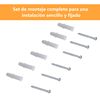 Juego De 3 Cubos Estantes De Pared De Mdf Homcom 25x25x9 Cm - Blanco