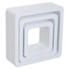 Juego De 3 Cubos Estantes De Pared De Mdf Homcom 25x25x9 Cm - Blanco