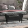 Taburete Pie De Cama De Madera Espuma Tela Homcom 102x36x51cm - Negro