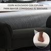 Taburete Pie De Cama De Madera Espuma Tela Homcom 102x36x51cm - Negro